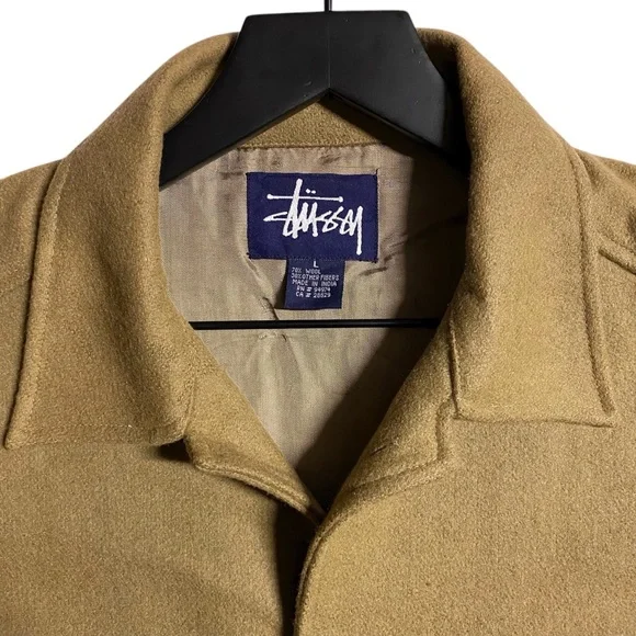 Vintage 90's Men's Stussy CPO Wool Shirt Jacket